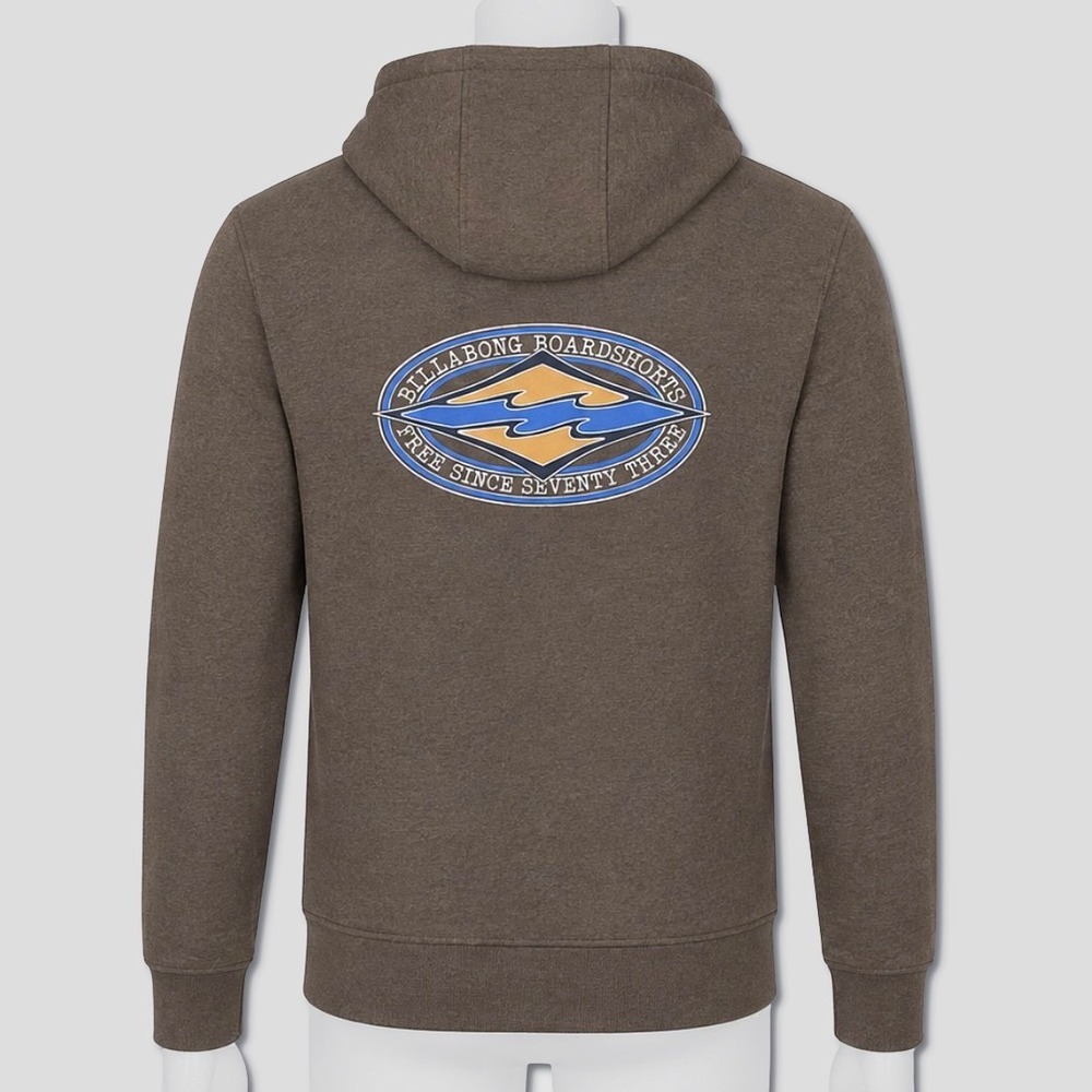 Billabong Sherpa Lined Hoodie - NWT Mens Size Medium Brown / Multi - #49708-OF